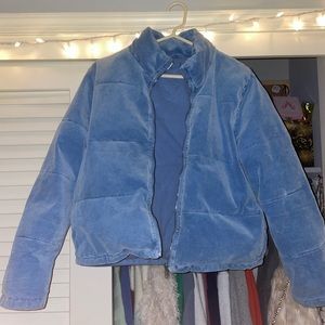Blue corduroy ribbed jacket